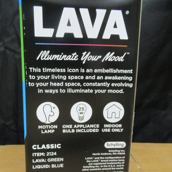 Classic Lava Lamp 14.5" Green and Blue - Picture 6 of 6